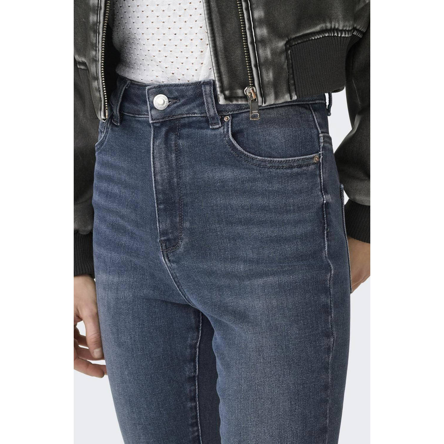 ONLY high waist flared jeans ONLMILA dark blue denim