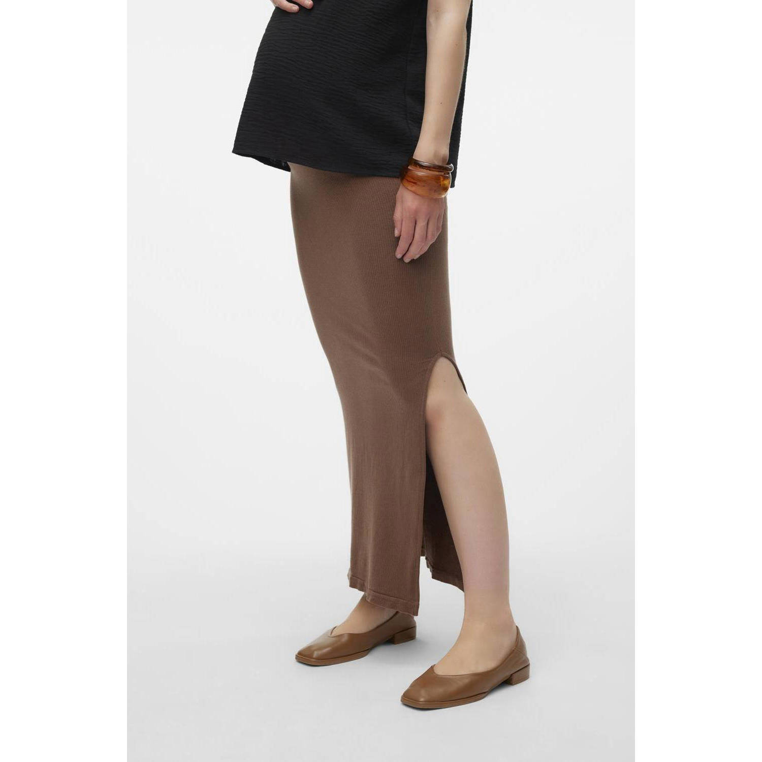 MAMALICIOUS maxi zwangerschapsrok bruin