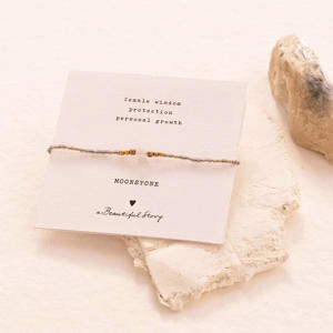 armband Iris Card Maansteen goudkleurig