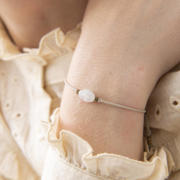 thumbnail: A Beautiful Story armband Gemstone Card Maansteen goudkleurig