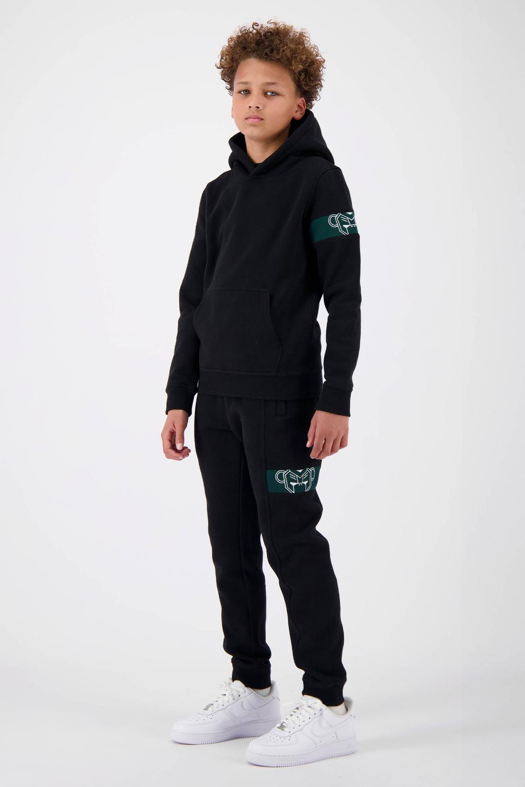 BLACK BANANAS hoodie JR. COMMANDER zwart/donkergroen