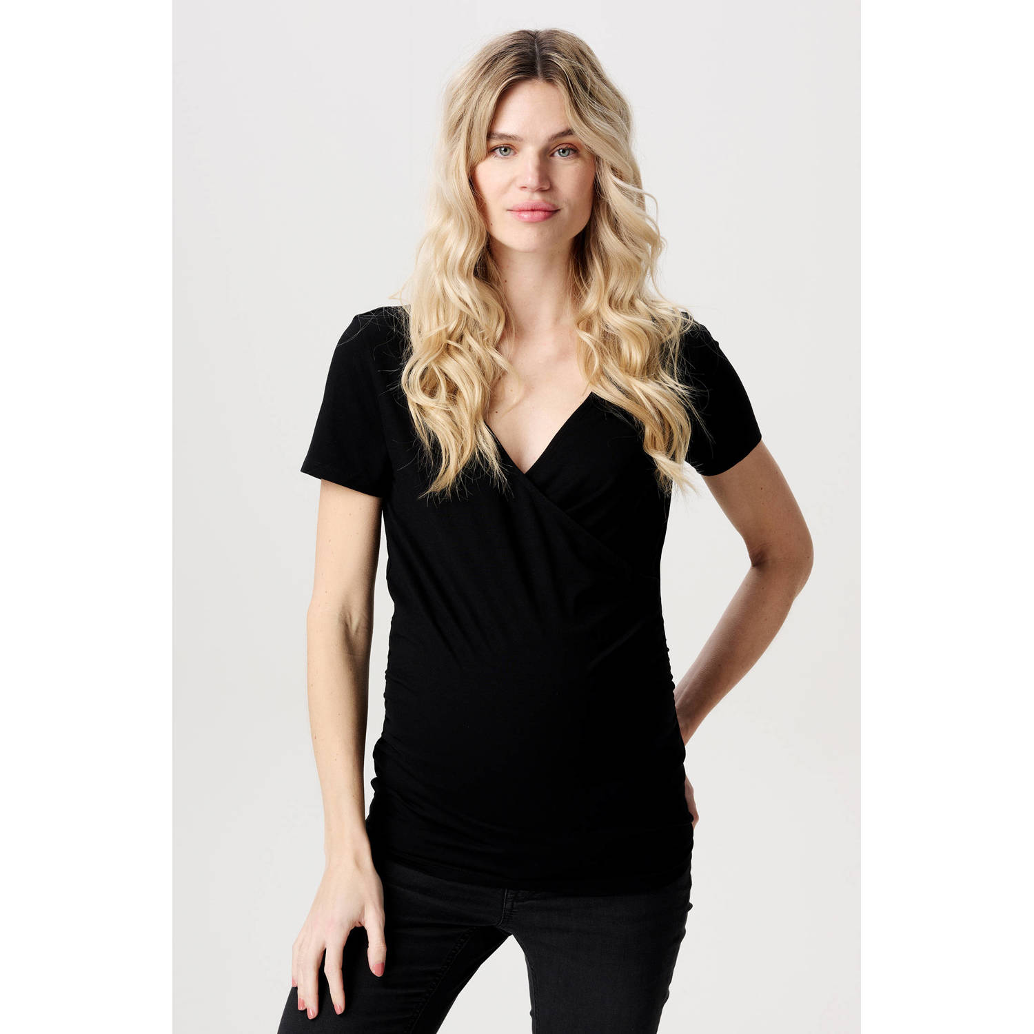 Noppies maternity zwangerschaps- en voedingstop Banu zwart