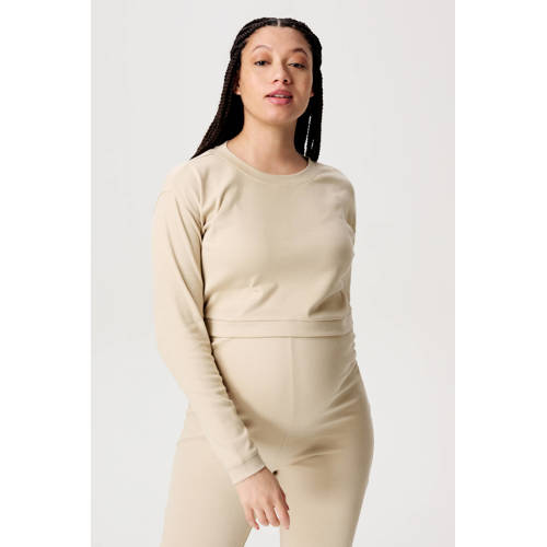 Noppies maternity crop zwangerschaps- en voedingstop Leela beige afbeelding
