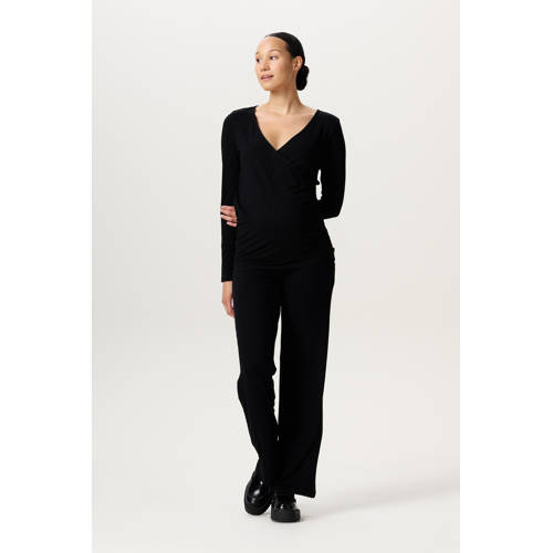Noppies maternity wide leg zwangerschapsbroek Visby zwart afbeelding