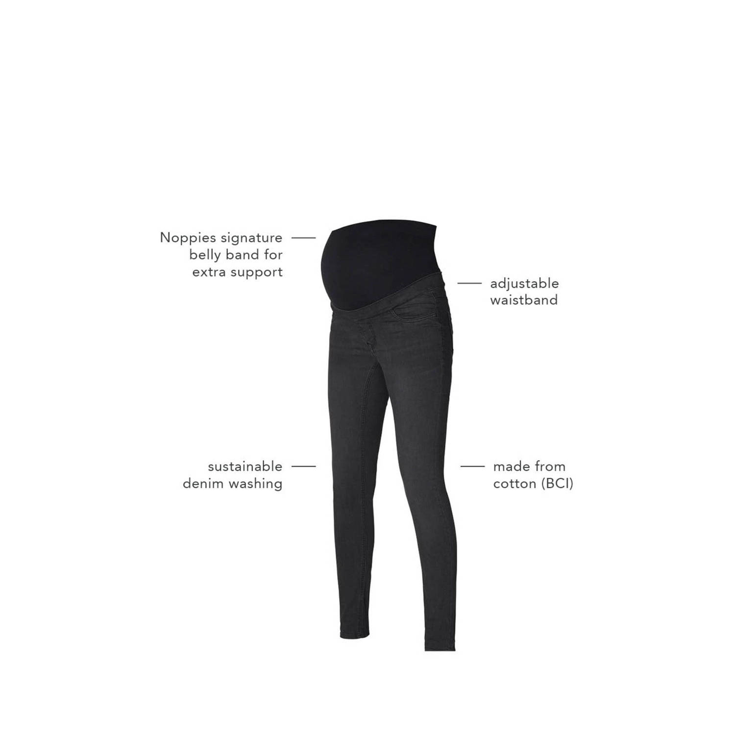 Noppies maternity zwangerschaps jegging Ella black denim
