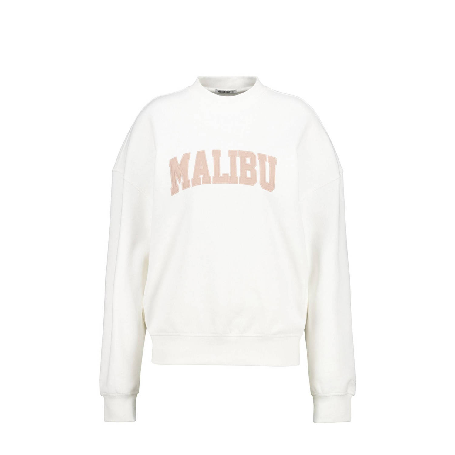 America Today sweater met printopdruk ecru