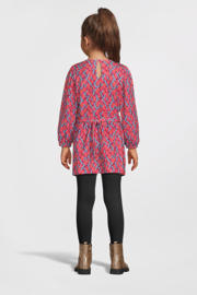 thumbnail: Quapi jurk DANAE met all over print en ceintuur lichtblauw/rood