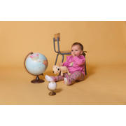 thumbnail: Quapi Mini sweater MANDY met printopdruk en ruches lichtroze