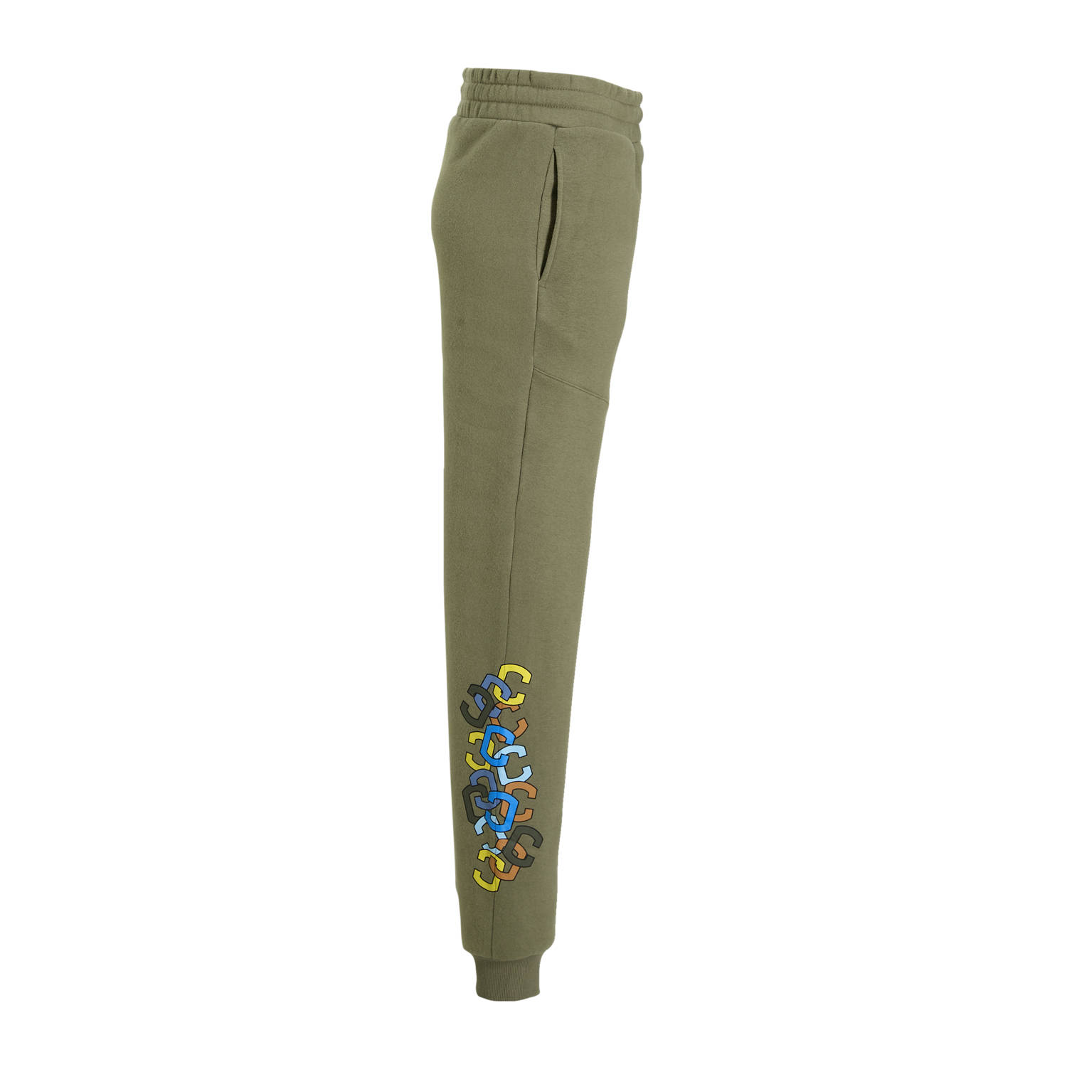 Coolcat joggingbroek Coby met printopdruk khaki