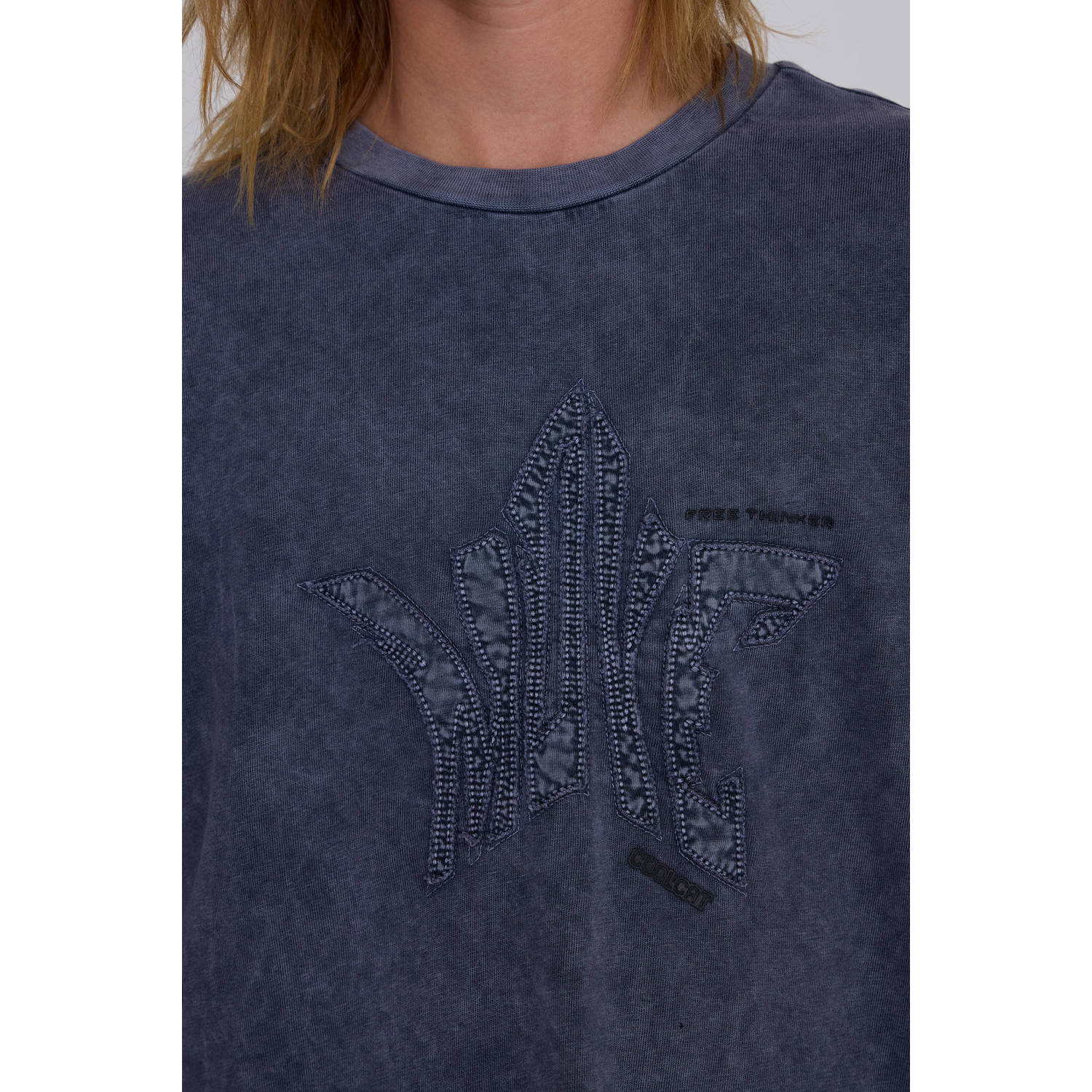 Coolcat longsleeve Tio met printopdruk acid black