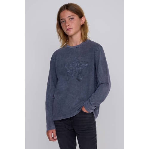 Coolcat longsleeve Tio met printopdruk acid grijs afbeelding