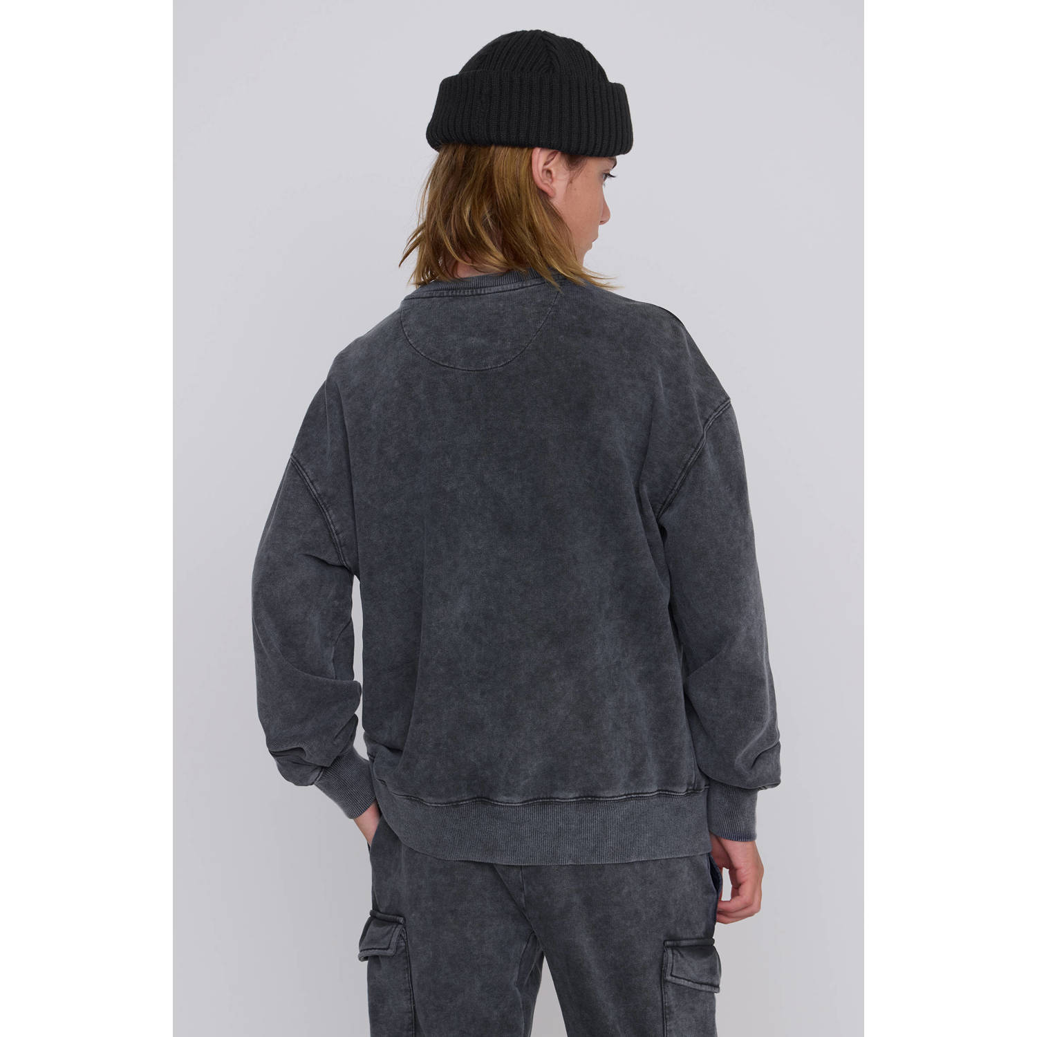 Coolcat sweater Nixon met printopdruk acid black