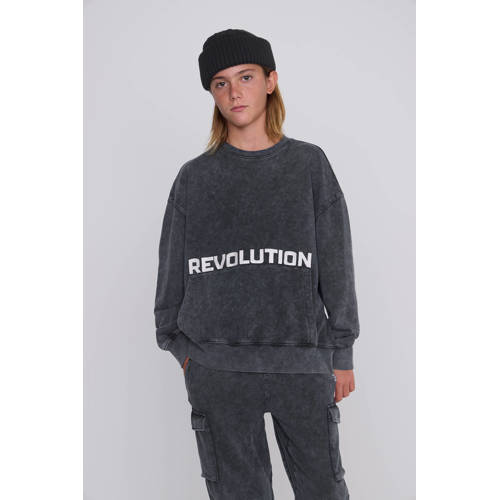 Coolcat sweater Nixon met printopdruk acid black afbeelding