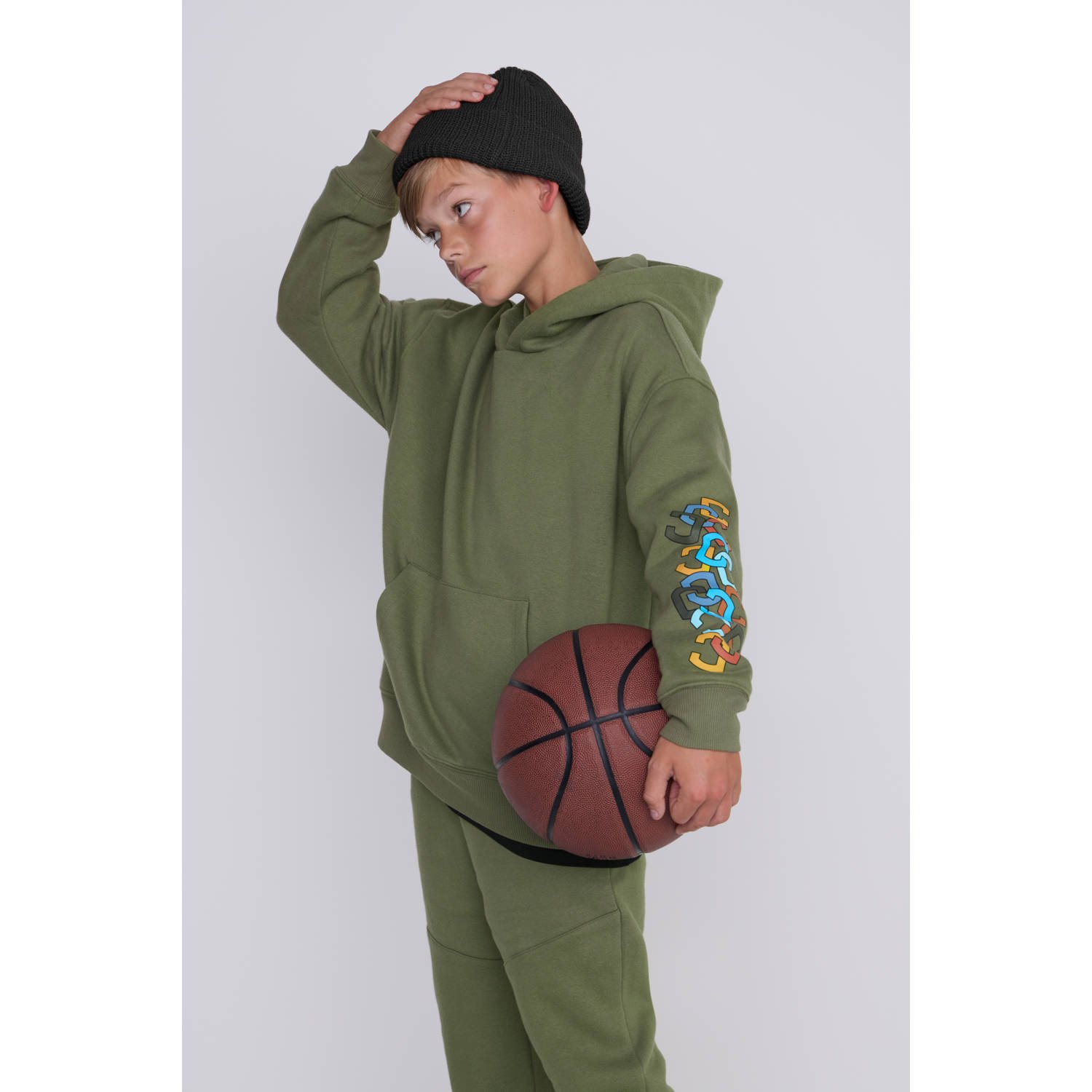 Coolcat hoodie Nelson khaki