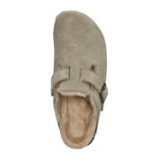 thumbnail: Birkenstock gevoerde suède clogs taupe