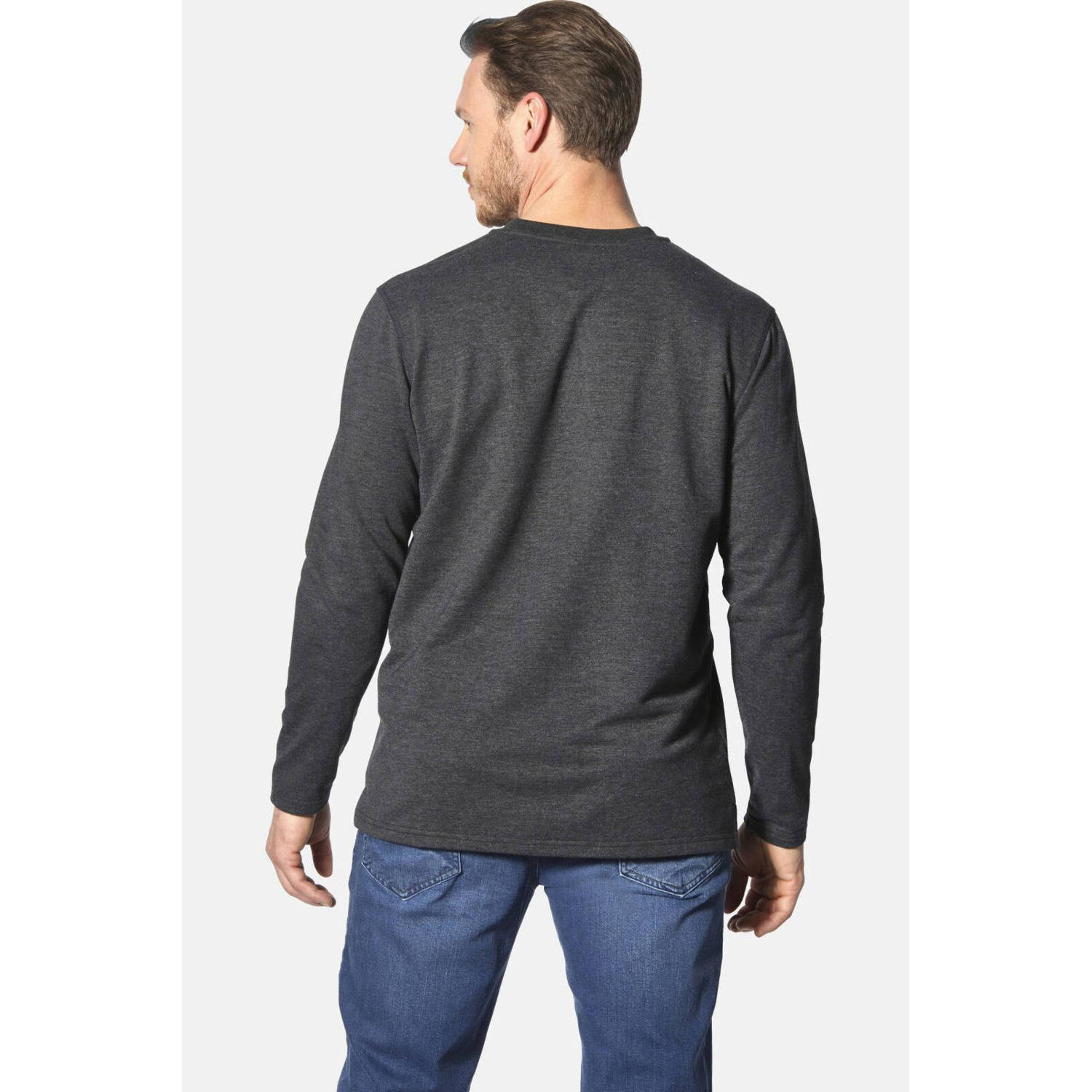 Jan Vanderstorm longsleeve JORNSEN Plus Size antraciet