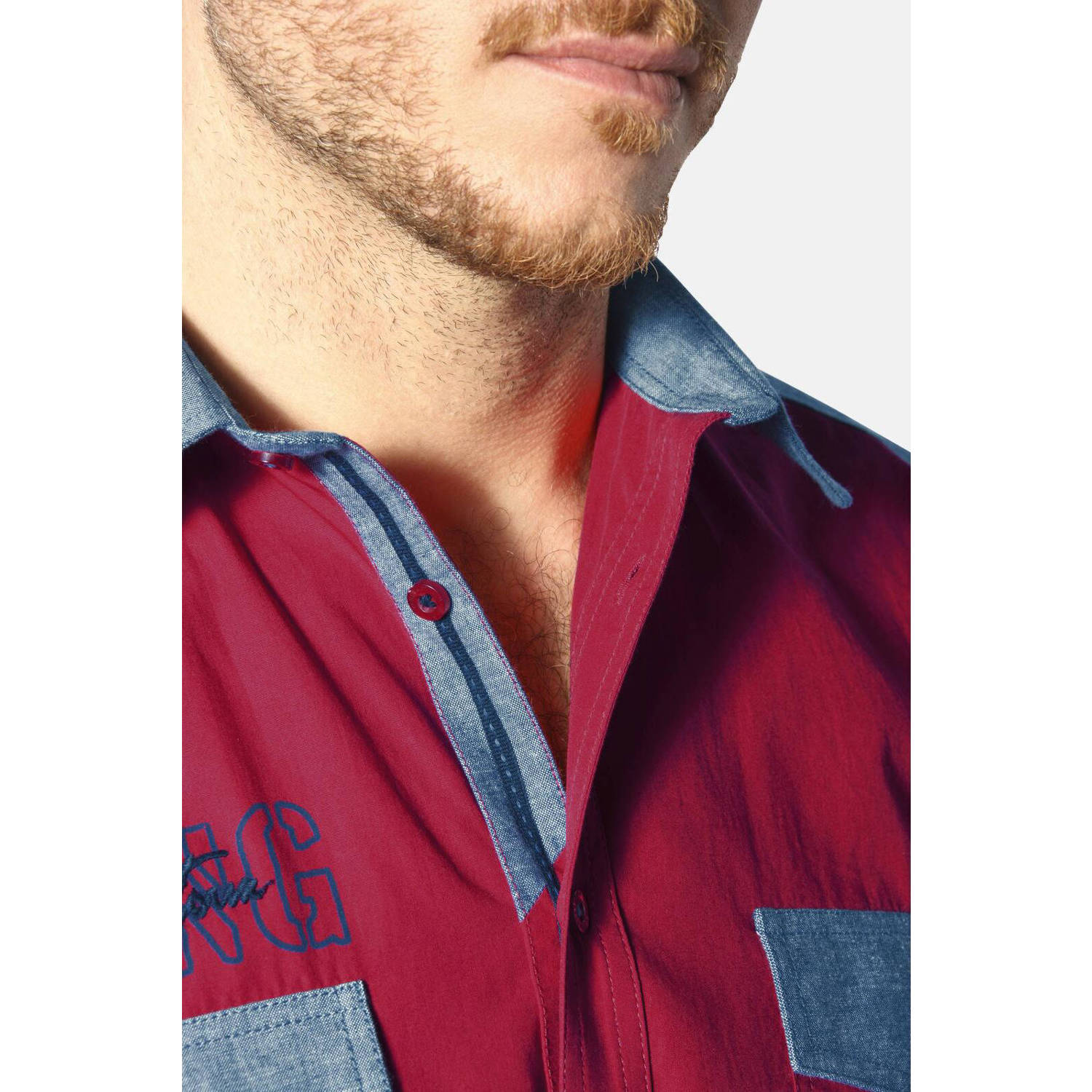 Jan Vanderstorm casual overhemd rood