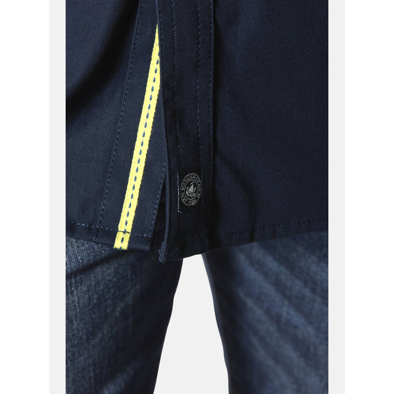 Jan Vanderstorm casual overhemd donkerblauw