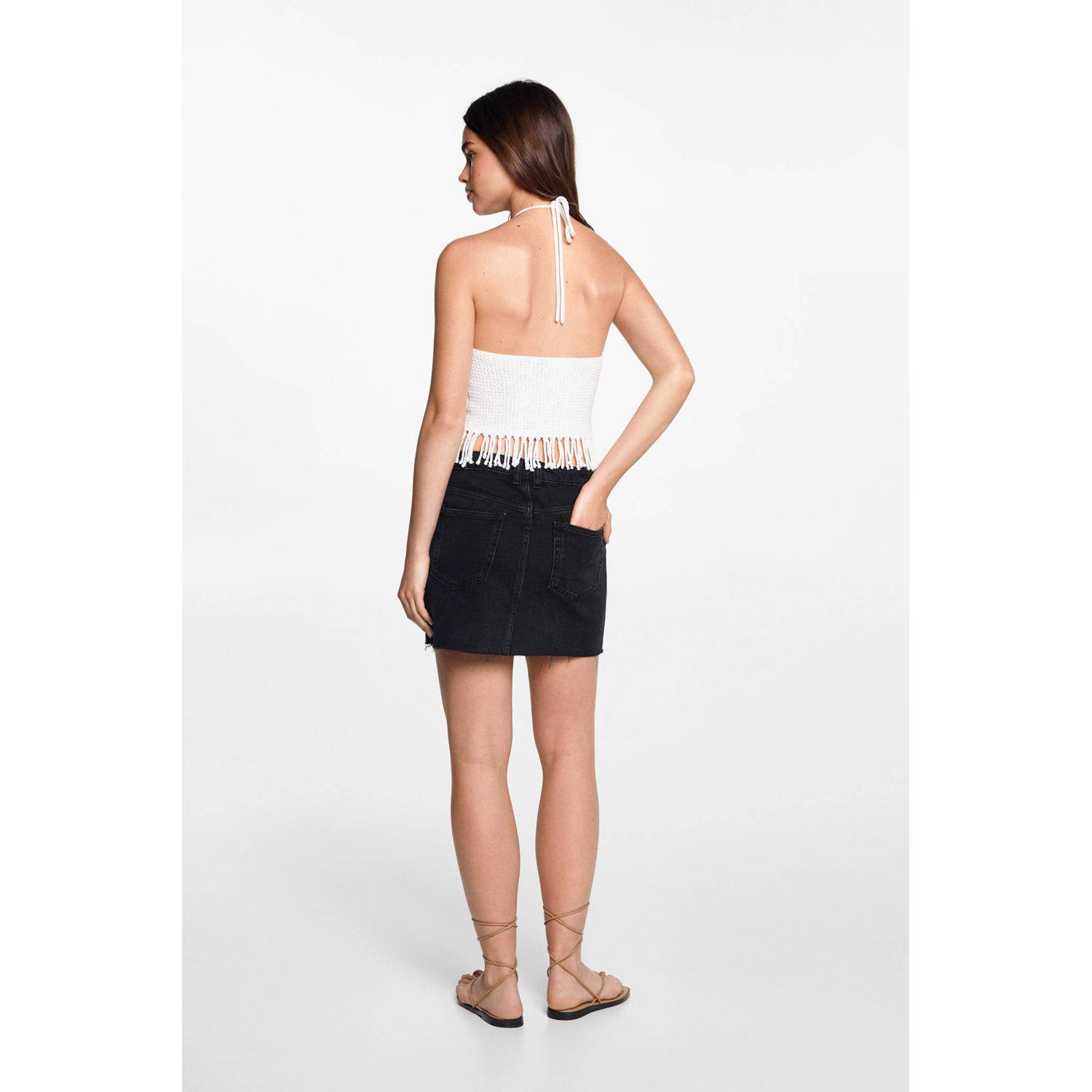 MANGO TEEN spijkerrok grey denim