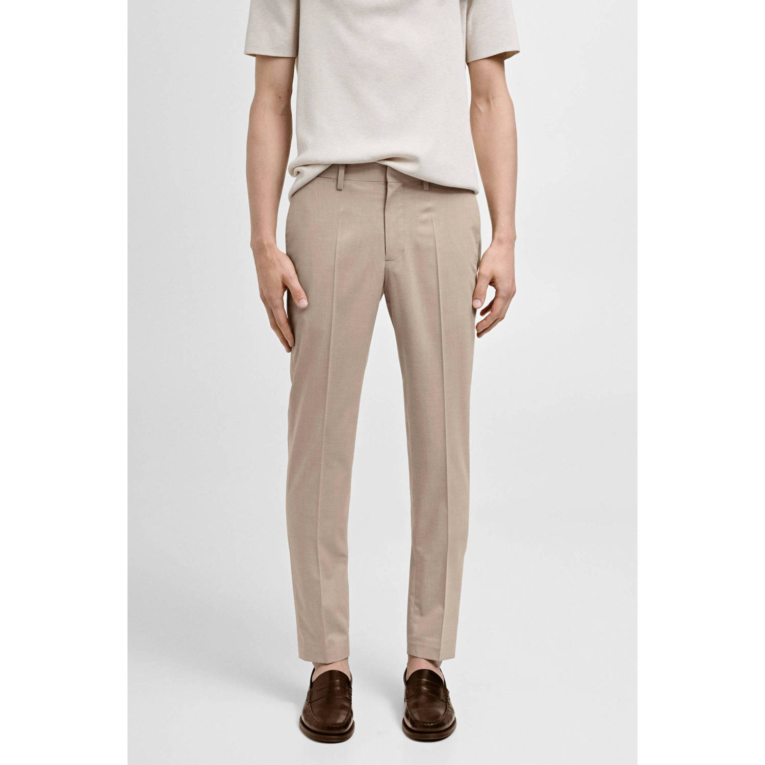 Mango Man super skinny pantalon lichtbeige