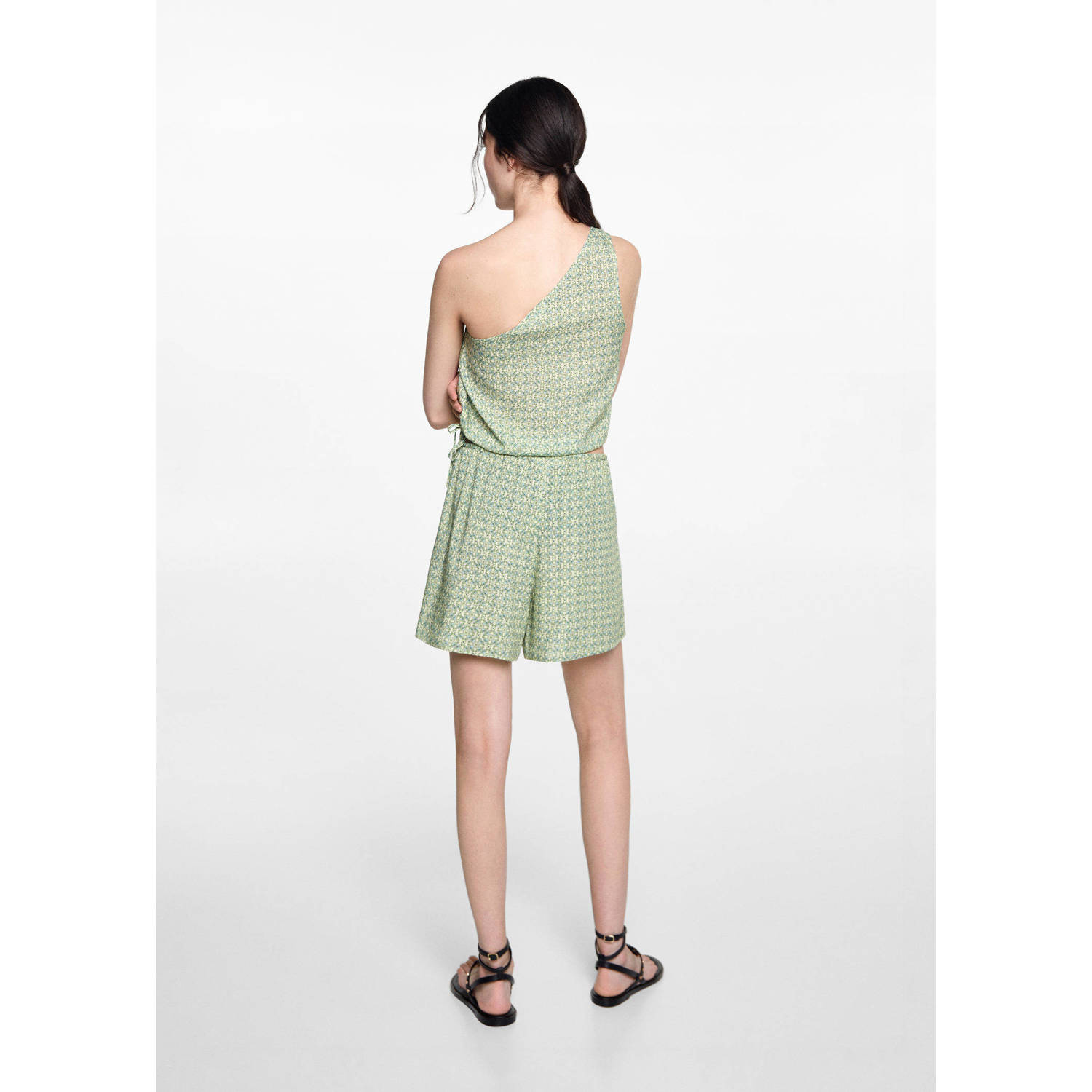 MANGO TEEN casual short met all over print groen