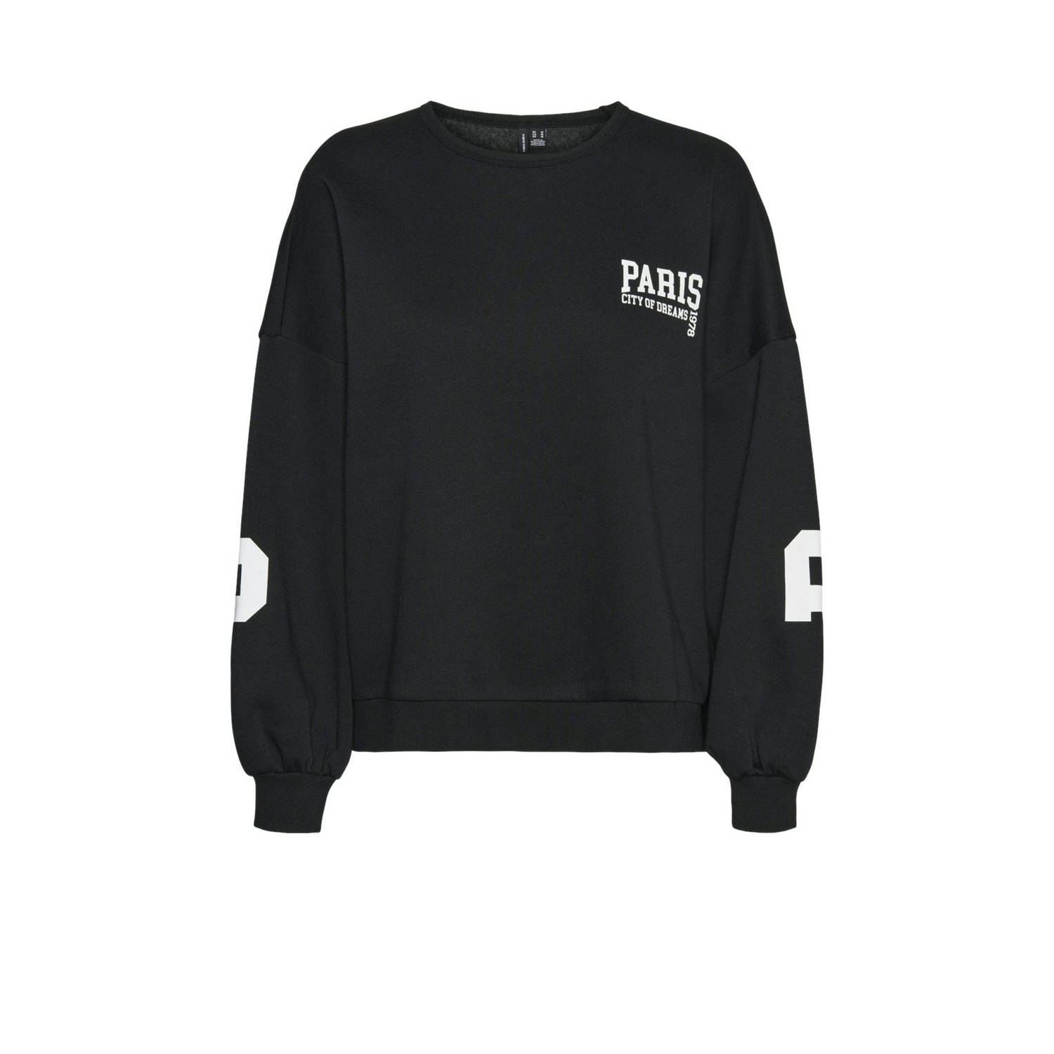 Vero Moda Zwart Paris Sweatshirt Box JRS Black Dames