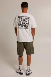 thumbnail: Witte heren America Today T-shirt Ever van katoen met backprint, korte mouwen en ronde hals