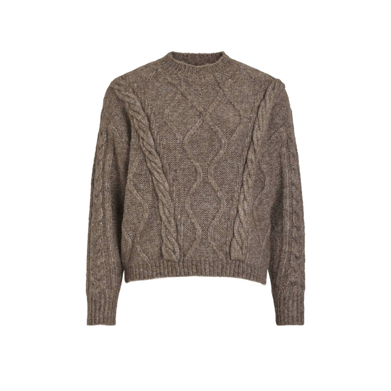 Vila Gebreide pullover met kabelpatroon model 'TOYA'