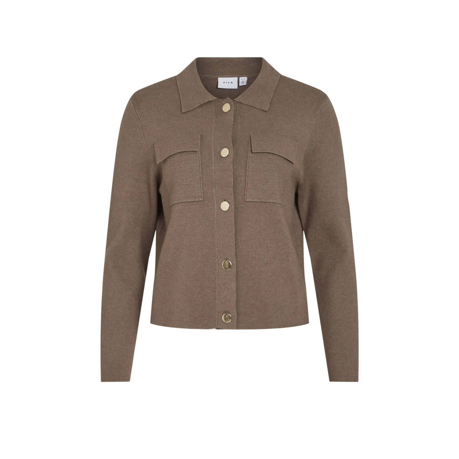 Vila Gebreid jack met knoopsluiting model 'CASSIE'