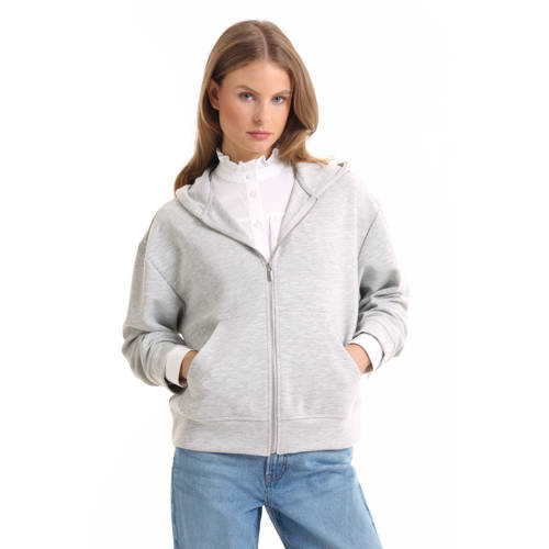 anytime jersey sweatvest grijs melange afbeelding