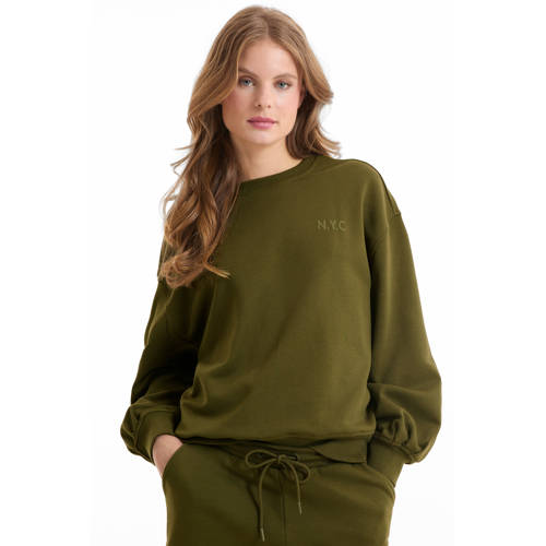 anytime sweater olijfgroen afbeelding
