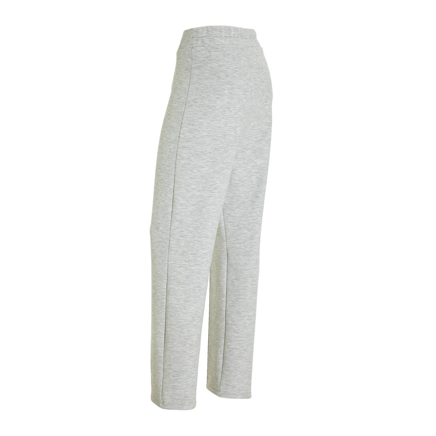 anytime ponte straight leg pantalon grijs melange