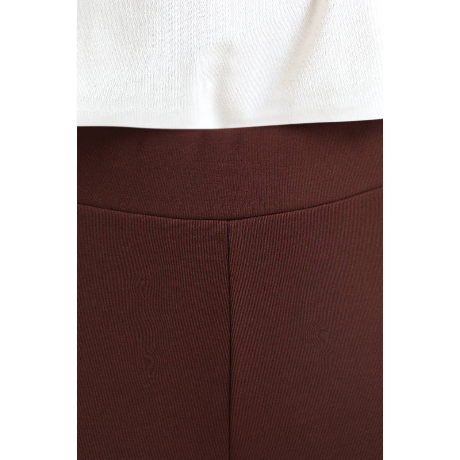 anytime ponte wide leg pantalon bruin