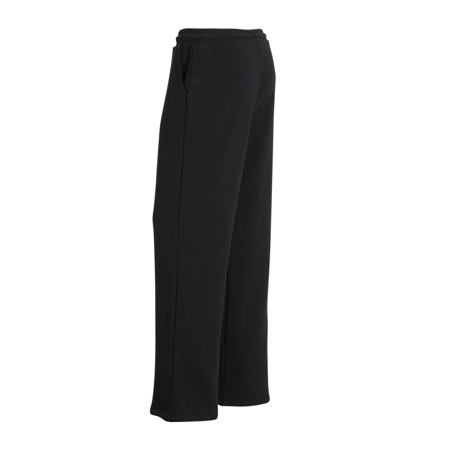 anytime wide leg joggingbroek zwart