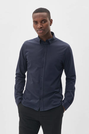 casual overhemd donkerblauw