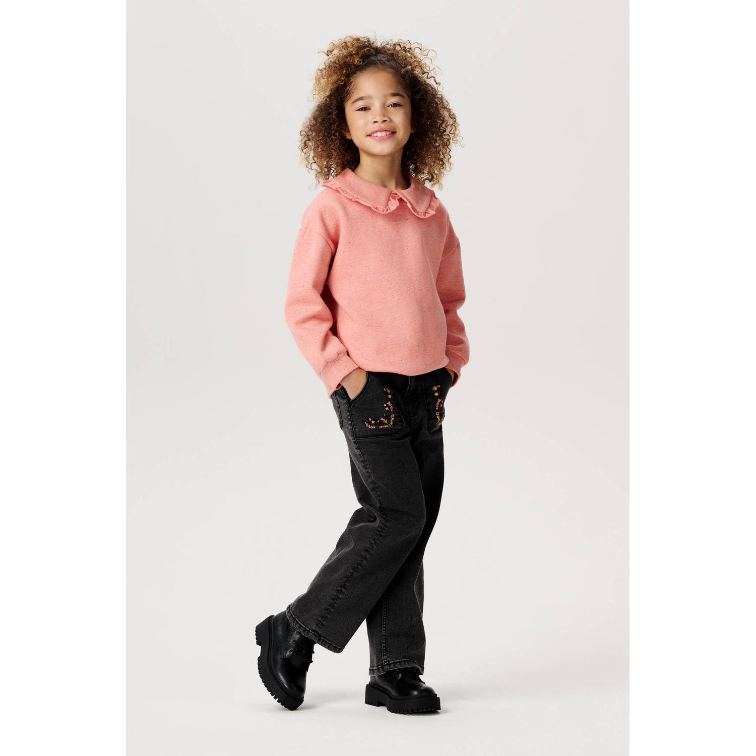 Noppies kids sweater zalm