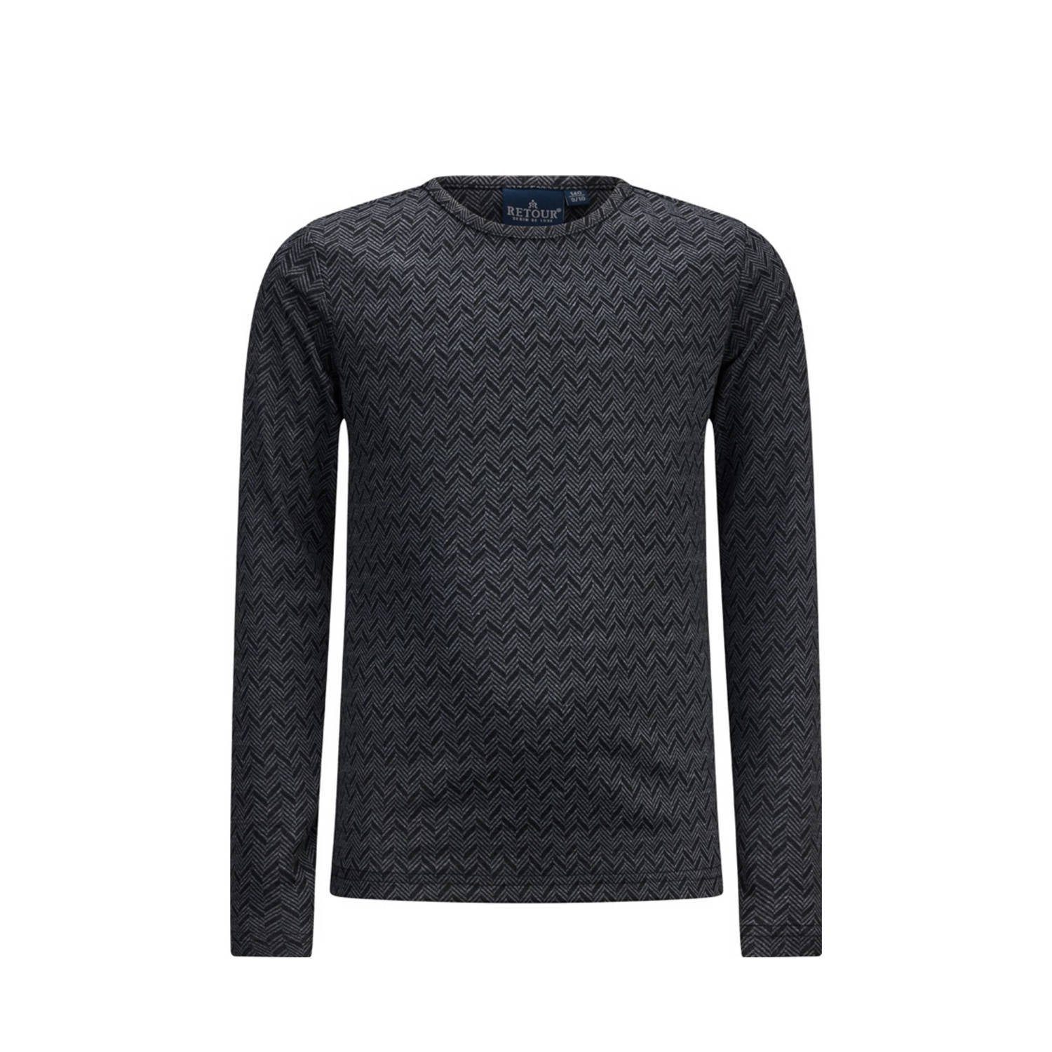 Retour Jeans longsleeve Roxy met all over print zwart