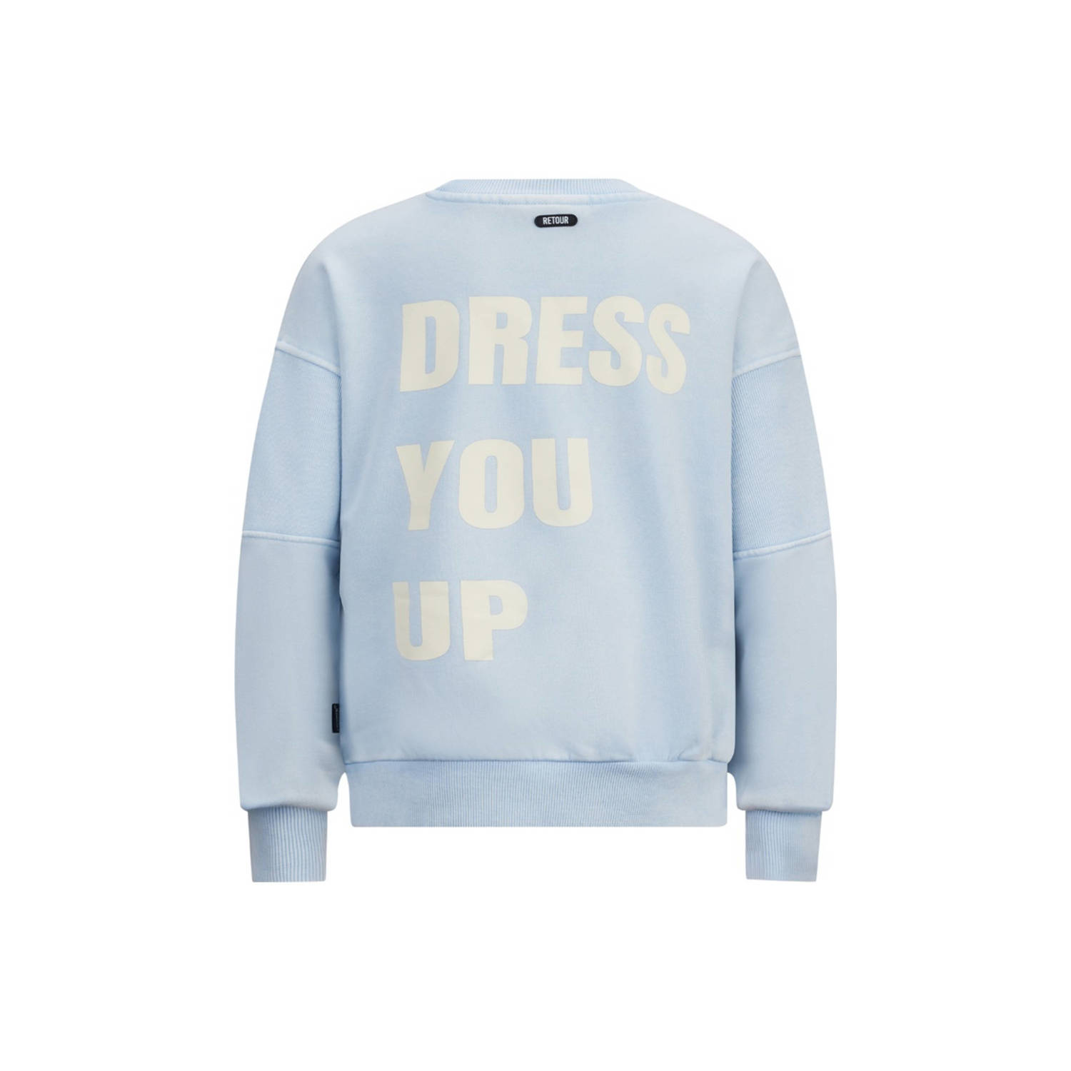 Retour Jeans sweater Beth met backprint lichtblauw