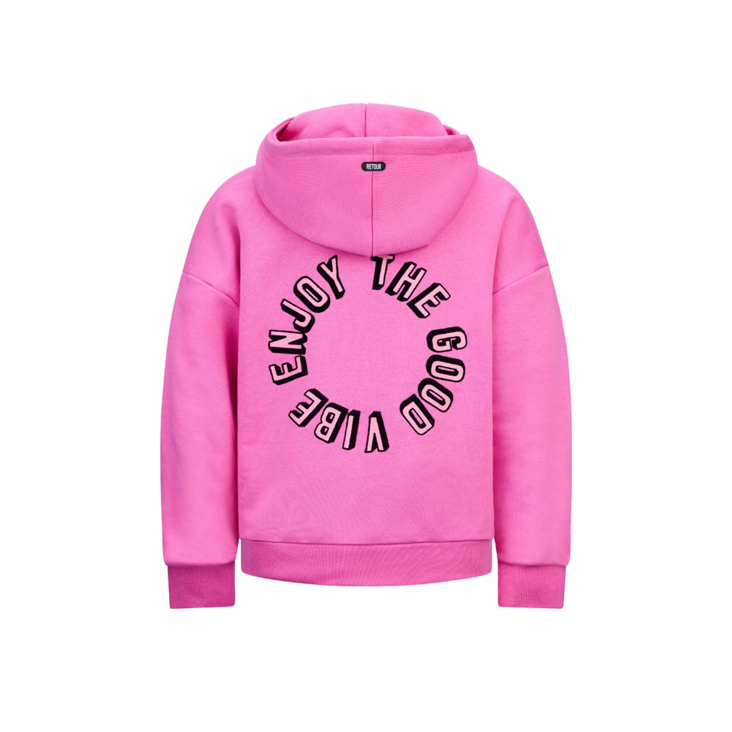 Retour Jeans hoodie Bliss met backprint fel fuchsia