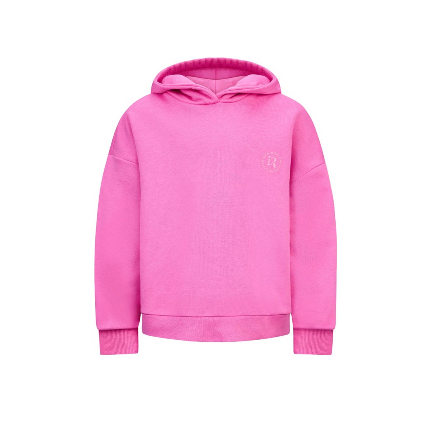 Retour Jeans hoodie Bliss met backprint fel fuchsia Sweater Roze Backprint 158 164