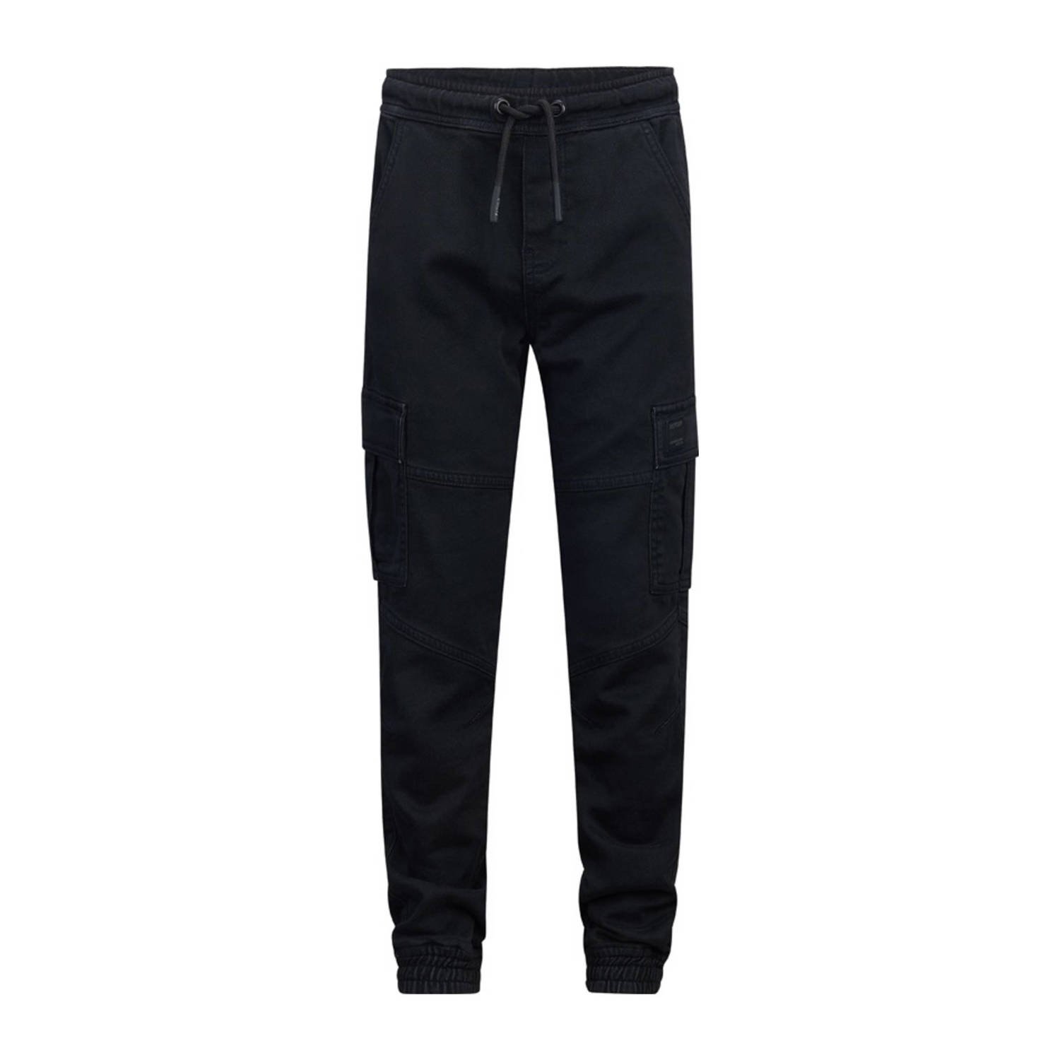 Retour Jeans straight fit cargobroek Roan zwart
