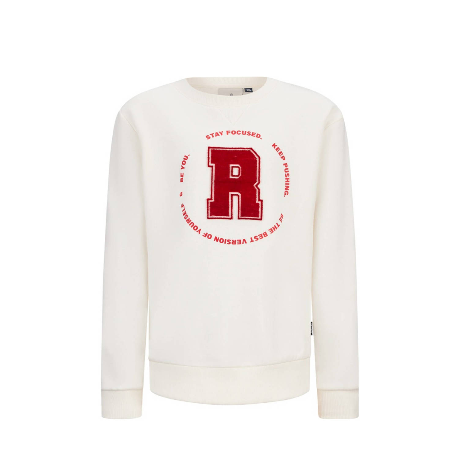 Retour Jeans sweater Luuk met printopdruk offwhite Wit Printopdruk 122 128