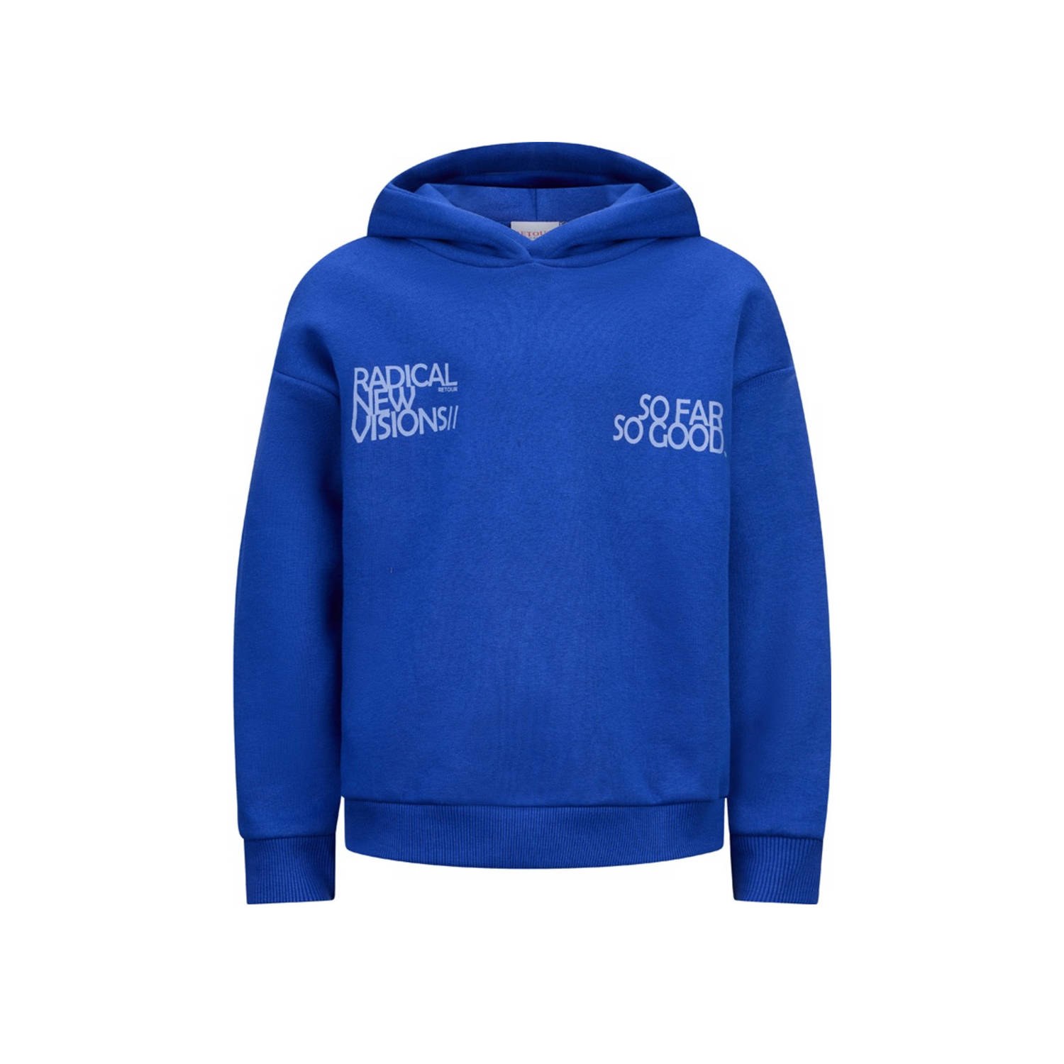 Retour Jeans hoodie Guy met backprint kobaltblauw