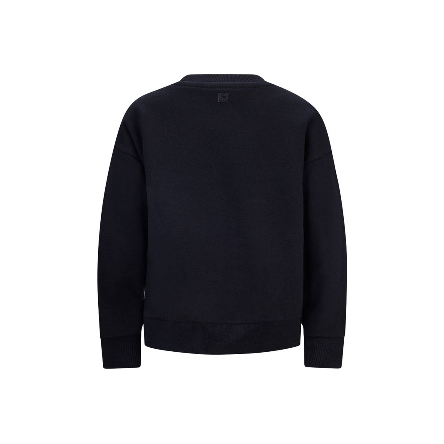Retour Jeans sweater Jaron met printopdruk zwart