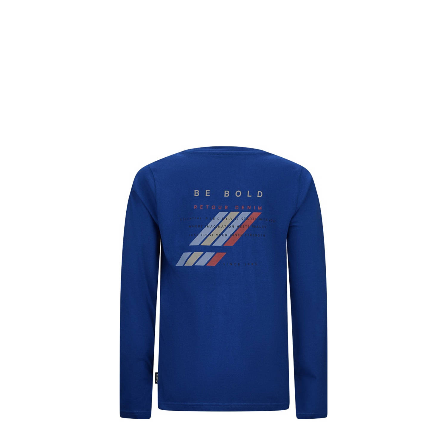 Retour Jeans longsleeve Colin met backprint kobaltblauw