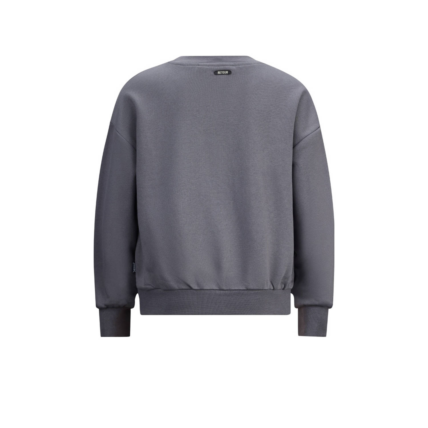 Retour Jeans sweater Grace met printopdruk staalgrijs