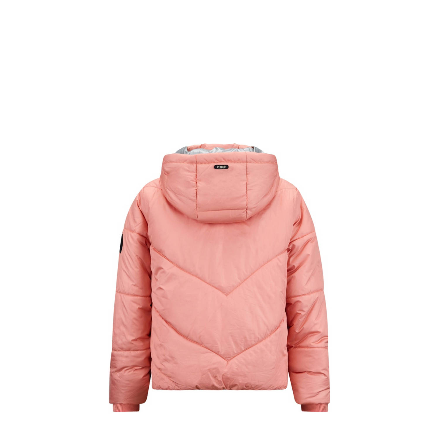 Retour Jeans gewatteerde winterjas Shelly koraalroze