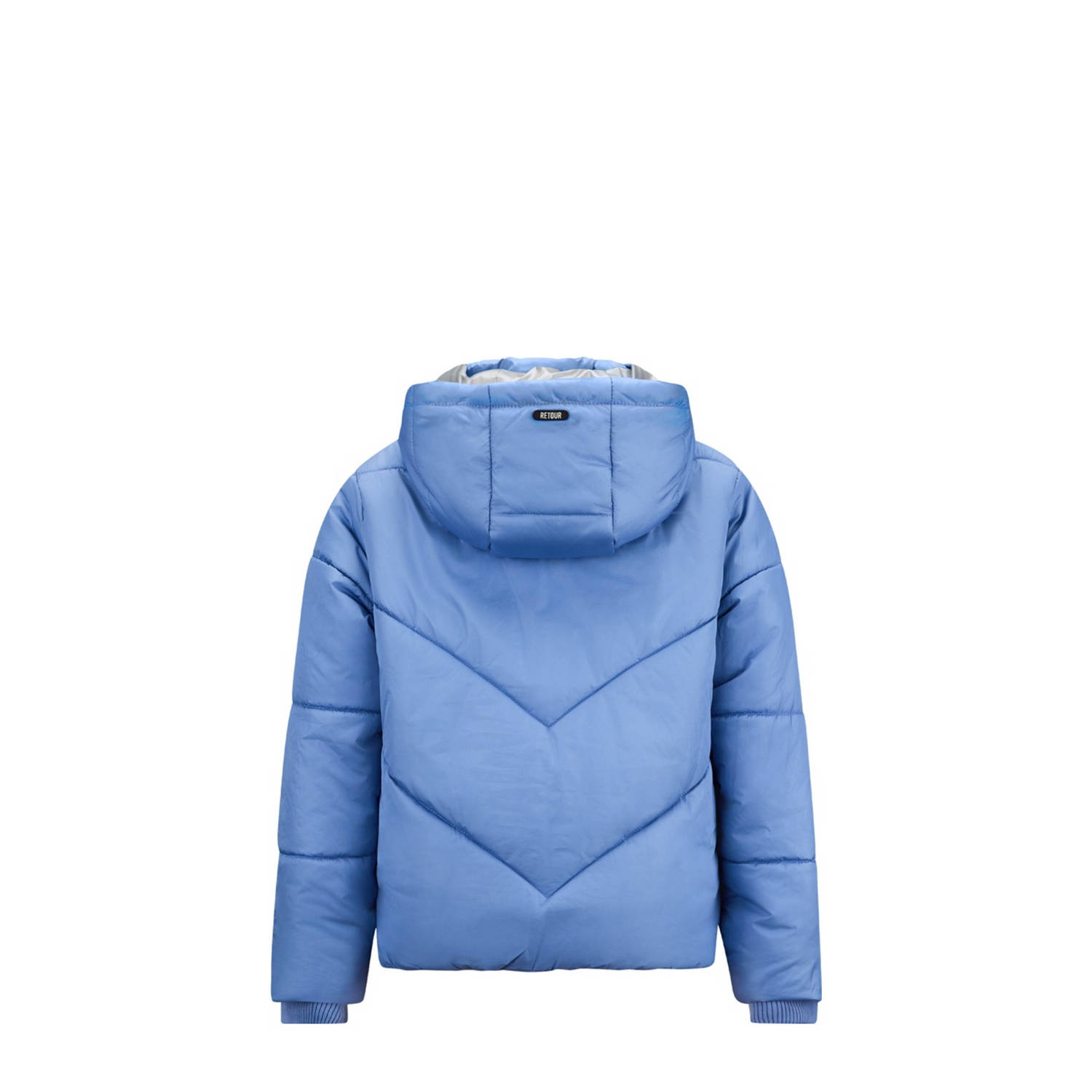 Retour Jeans gewatteerde winterjas Shelly zachtblauw