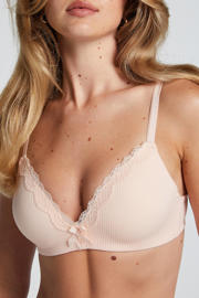 thumbnail: Hunkemöller voorgevormde bh zonder beugel Lola met ribstructuur lichtroze