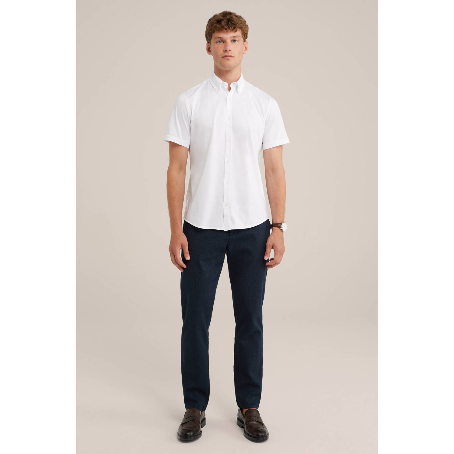 WE Fashion slim fit pantalon heavy blue